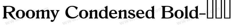 Roomy Condensed Bold字体转换 Roomy Condensed Bold字体转换